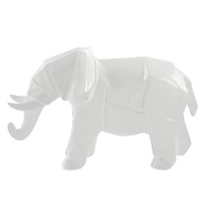 Sculptuur Elephant Kunsthars - Wit