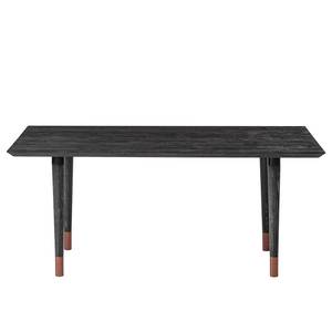 Eettafel Tila massief eikenhout - zwart eikenhout/goudkleurig