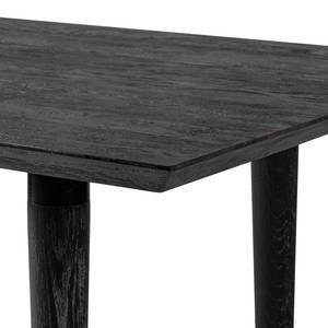 Eettafel Tila massief eikenhout - zwart eikenhout/goudkleurig