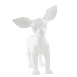 Dekofigur Chihuahua Kunstharz - Weiß