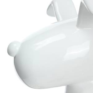 Dekofigur Beagle II Kunstharz - Weiß