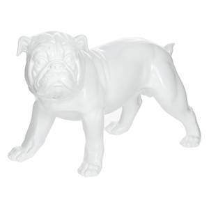 Statuette Bulldog Résine synthétique - Blanc