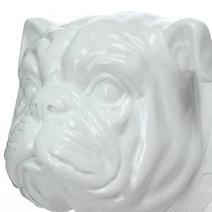 Statuette Bulldog Résine synthétique - Blanc