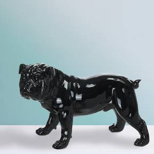 Sculptuur Bulldog Kunsthars - Zwart