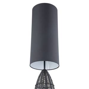 Staande lamp Harle linnen/ijzer - 1 lichtbron - Zwart