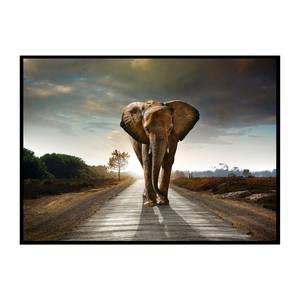 Bild Taira Elefant Multicolor - Holzwerkstoff - 140 x 100 x 2.6 cm