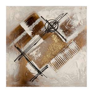 Impression sur toile Oxley Park I Beige - Textile - Bois/Imitation - 40 x 40 x 3 cm