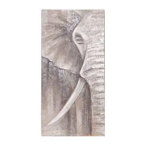 Impression sur toile Geelong I Gris - Textile - Bois/Imitation - 40 x 80 x 2.8 cm