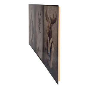 Paneel Grap Friends Zwart - Plaatmateriaal - 100 x 50 x 1.9 cm