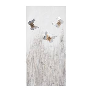 Impression sur toile Ibiuna I Gris - Textile - Bois/Imitation - 40 x 80 x 2.8 cm