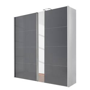 Armoire à portes coulissantes Madrid Gris soie / Verre de miroir - Largeur : 200 cm