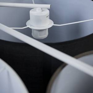 Plafondlamp Kima ijzer/textielmix - 5 lichtbronnen