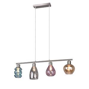 Hanglamp Ambo transparant glas/ijzer - 4 lichtbronnen