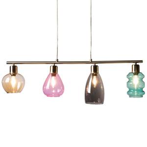 Hanglamp Ambo transparant glas/ijzer - 4 lichtbronnen