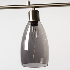 Lampa a sospensione Ambo Vetro trasparente/ferro a 4 lampadine