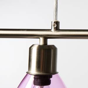 Lampa a sospensione Ambo Vetro trasparente/ferro a 4 lampadine