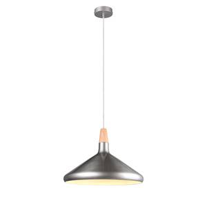 Hanglamp Nab ijzer/massief grenenhout - 1 lichtbron - Breedte: 39 cm