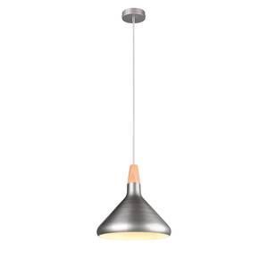 Hanglamp Nab ijzer/massief grenenhout - 1 lichtbron - Breedte: 27 cm