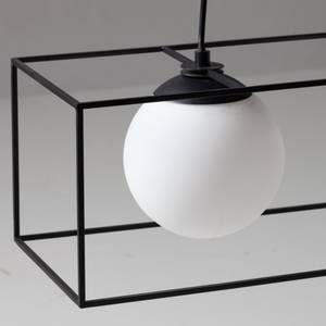 Hanglamp Q-Ball II melkglas/ijzer - 4 lichtbronnen