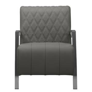 Fauteuil Richlands I Cuir véritable - Cuir Maer: Gris