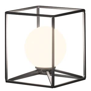 Tischleuchte Q-Ball I Milchglas / Eisen -1-flammig