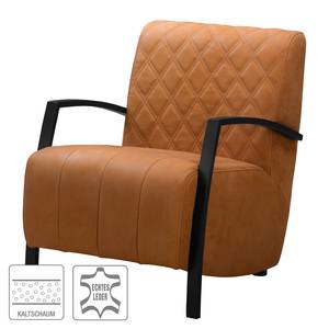 Fauteuil Richlands I Cuir véritable - Cuir Kena: Cognac