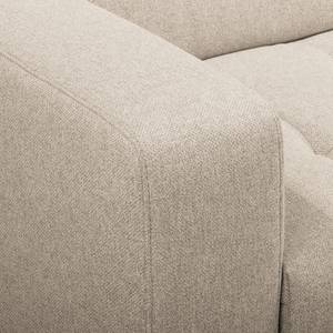 Ecksofa Graide II Strukturstoff - Warmes Beige - Longchair davorstehend rechts - Elektrisch verstellbar: 1 Motor mit Kabel