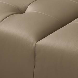 Ecksofa Graide I Echtleder - Taupe - Longchair davorstehend links - Keine Funktion