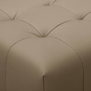 Ecksofa Graide I Echtleder - Taupe - Longchair davorstehend links - Keine Funktion