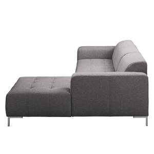 Ecksofa Graide II Strukturstoff - Dunkelgrau - Longchair davorstehend rechts - Keine Funktion