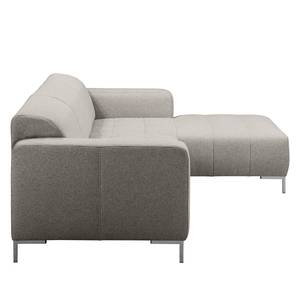 Ecksofa Graide II Strukturstoff - Grau - Longchair davorstehend rechts - Keine Funktion