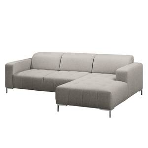 Ecksofa Graide II Strukturstoff - Grau - Longchair davorstehend rechts - Keine Funktion