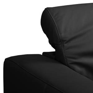 Ecksofa Graide I Echtleder - Schwarz - Longchair davorstehend rechts - Relaxfunktion