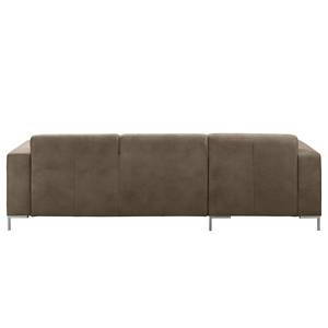 Ecksofa Graide III Antiklederlook - Taupe - Longchair davorstehend links - Keine Funktion