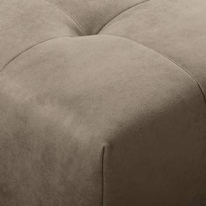 Ecksofa Graide III Antiklederlook - Taupe - Longchair davorstehend links - Keine Funktion