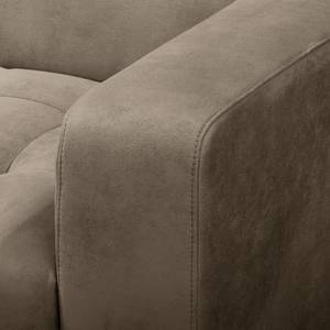 Ecksofa Graide III Antiklederlook - Taupe - Longchair davorstehend links - Keine Funktion