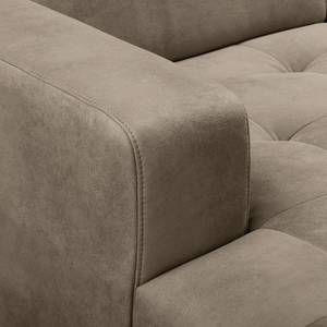 Ecksofa Graide III Antiklederlook - Taupe - Longchair davorstehend links - Keine Funktion