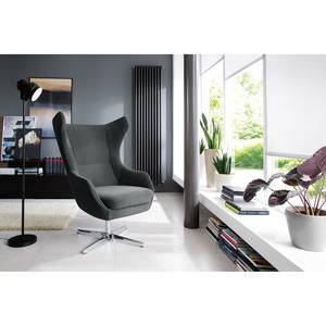 Fauteuil Crawley Microfibre - Gris foncé