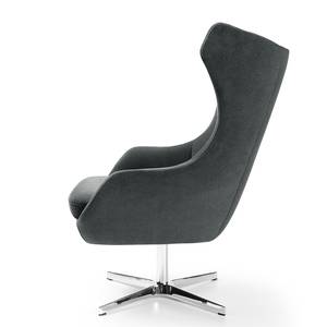 Fauteuil Crawley microvezel - Donkergrijs