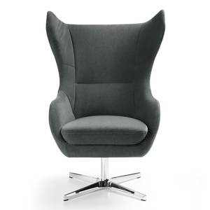 Fauteuil Crawley Microfibre - Gris foncé