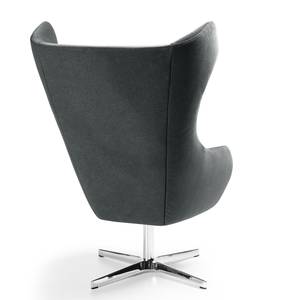 Fauteuil Crawley Microfibre - Gris foncé