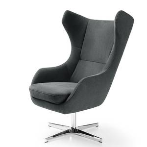 Fauteuil Crawley Microfibre - Gris foncé