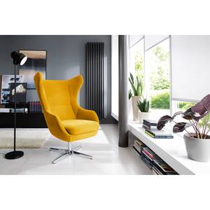 Fauteuil Crawley Microfibre - Jaune moutarde