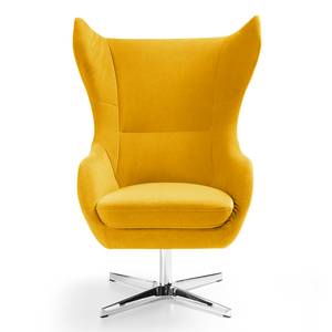 Fauteuil Crawley Microfibre - Jaune moutarde