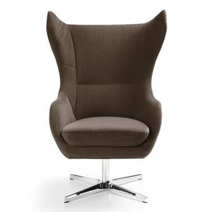 Fauteuil Crawley Microfibre - Marron foncé