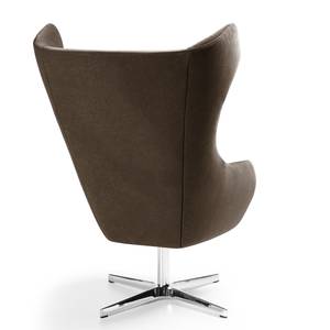 Fauteuil Crawley Microfibre - Marron foncé