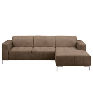 Ecksofa Graide III Antiklederlook - Espresso - Longchair davorstehend rechts - Keine Funktion