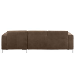 Ecksofa Graide III Antiklederlook - Espresso - Longchair davorstehend rechts - Keine Funktion