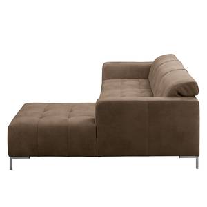 Ecksofa Graide III Antiklederlook - Espresso - Longchair davorstehend rechts - Elektrisch verstellbar: 1 Motor mit Kabel