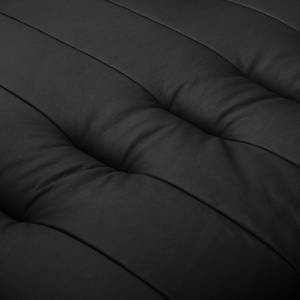 Canapé d’angle Lucena Cuir véritable - Noir - Méridienne courte à gauche (vue de face) - Fonction couchage - Coffre de lit